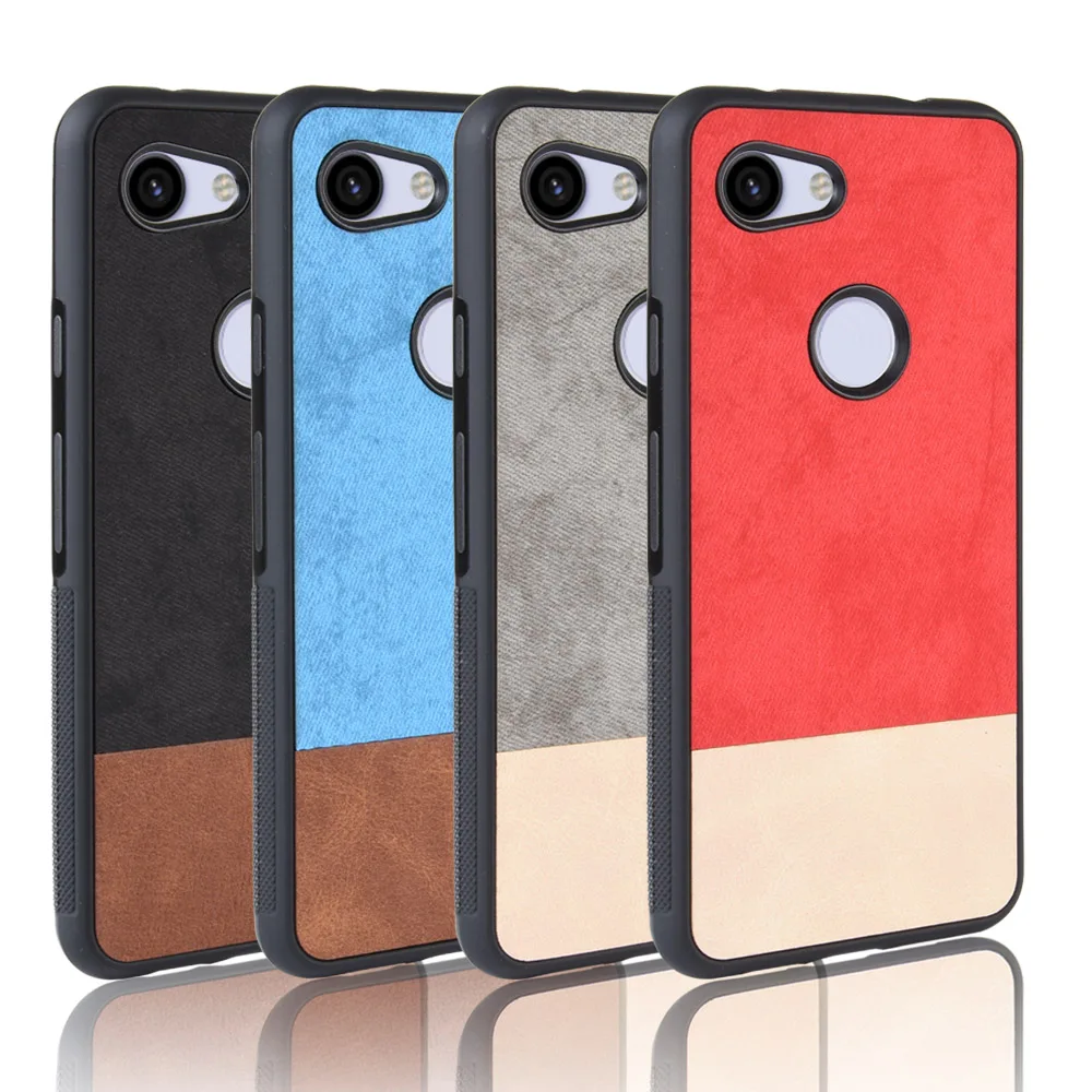 For Google Pixel 3A Case Retro Denim Fabric Leather Protect Phone XL 3axl 4xl Business Hard Back Cover (N0531) |