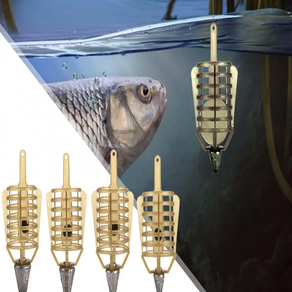 Fishing Bait Cage 20g/30g/40g/50g  Connector  Sinker Feeder Bait Holder Thrower Carp Fishing Feeder Tackle  Fishing Cage Basket