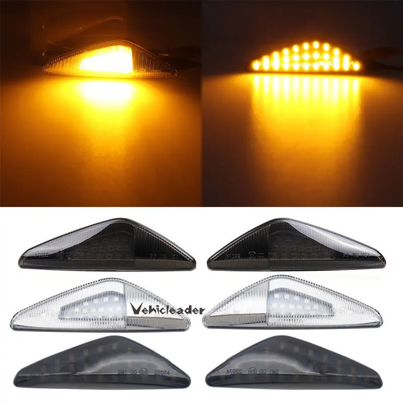 

2Pcs Smoked / Clear LED Side Marker Lights Signal Indicator Lamps For BMW X5 E70 2007-2013 X6 E71 E72 2008-2014 X3 F25 2011-2017