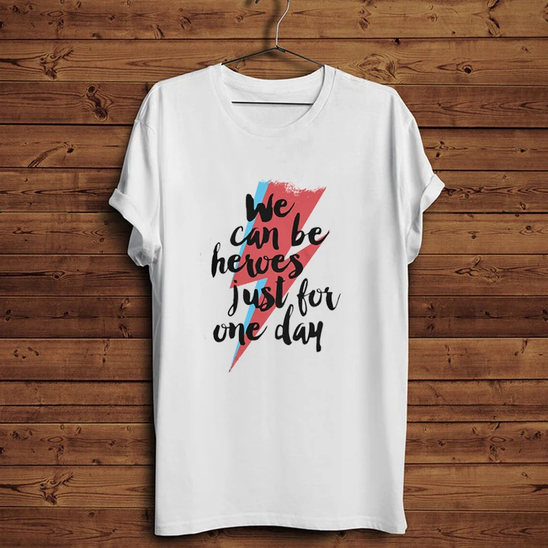 

David Bowie T-shirt Fashion letter print short sleeve T-shirt unisex clothing