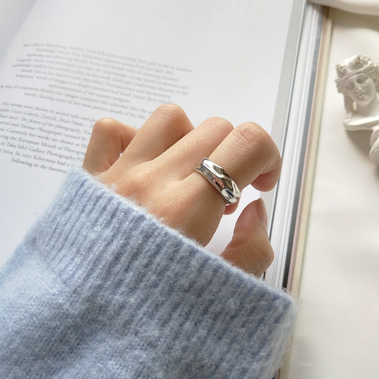 

Youe shone personalized jewelry simple korean punk style 925 sterling silver ring women Genuine silver rings for woman 2021