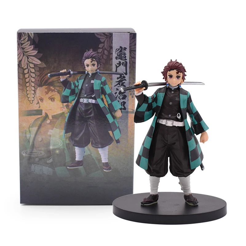 Anime Demon Slayer Kawaii Tanjirou Nezuko Figure Toy Kimetsu no Yaiba Action figuras Slaying Corps Kyoujurou Model Toys | Игрушки и