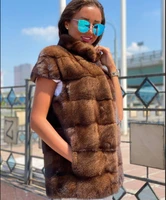 winter 100 mink fur waistcoat real high quality mink fur ladies jacket warm winter fashion european street style