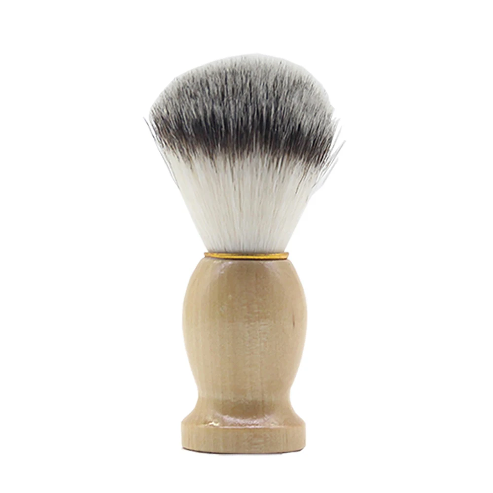 1pc Professional Men's Shaving Brush with Wooden Handle Nylon Facial Beard Cleaning Safety Razor Salon Barber Tool | Красота и