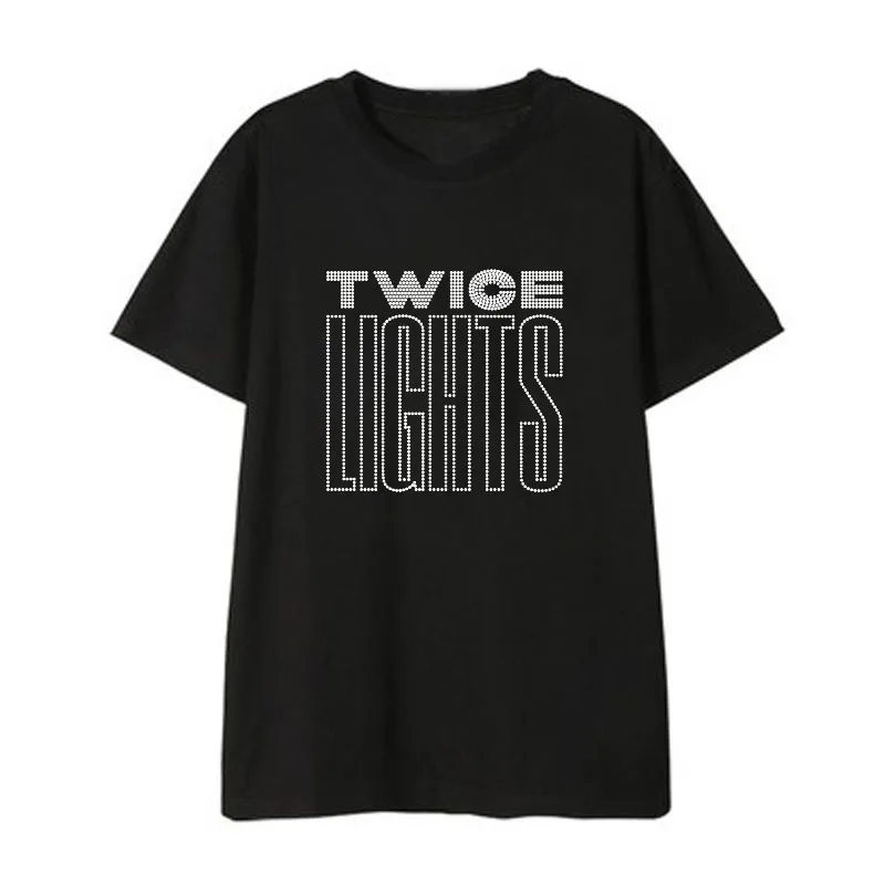 Kpop TWICELIGHTS альбом рубашки хип хоп Повседневная Свободная одежда футболка футболки топы с короткими рукавами футболка DX1128
