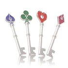 Набор брелков для ключей, для косплея, с квадратным сердечком