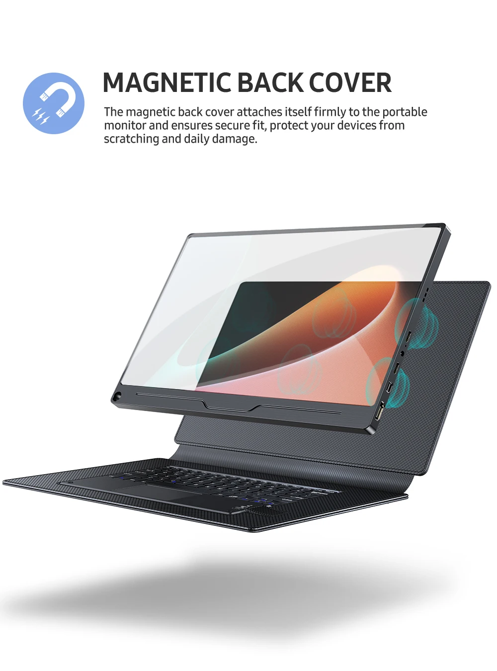 Беспроводная Bluetooth-клавиатура UPERFECT Magic с тонким кожаным чехлом для Huawei Samsung