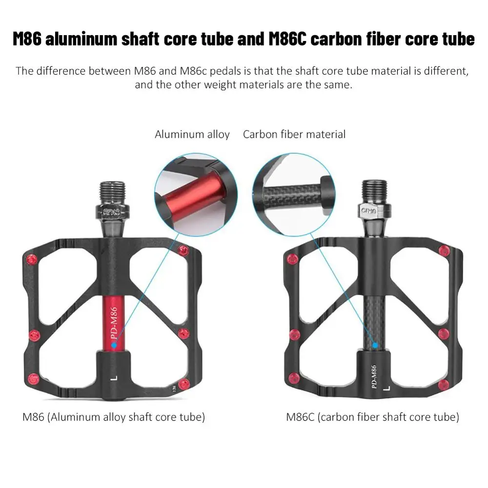 

Mountain Bike Pedal Quick Release Road Bike Pedal Anti-slip Ultra Light Mountain Bike Pedal Carbon Fiber 3 Bearings