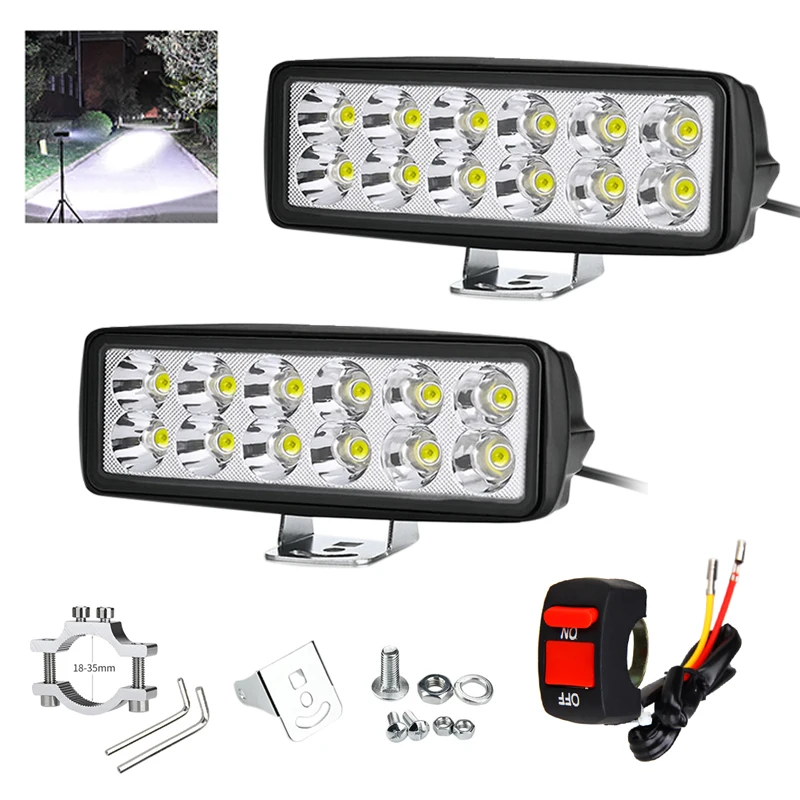 2 шт. светодиодный головной светильник для мотоцикла Точечный скутера UTV ATV 22 Вт