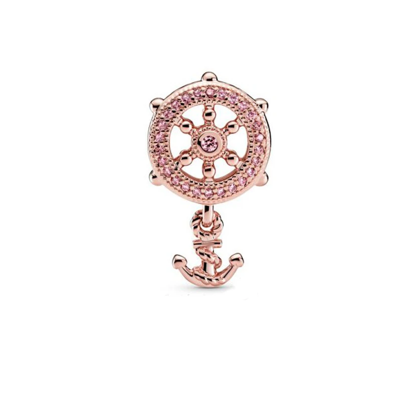 

2020 NEW 925 Sterling Silver Charm Anchors Jewelry Pendant Sparkling CZ Charm for women bracelet fashion jewelry