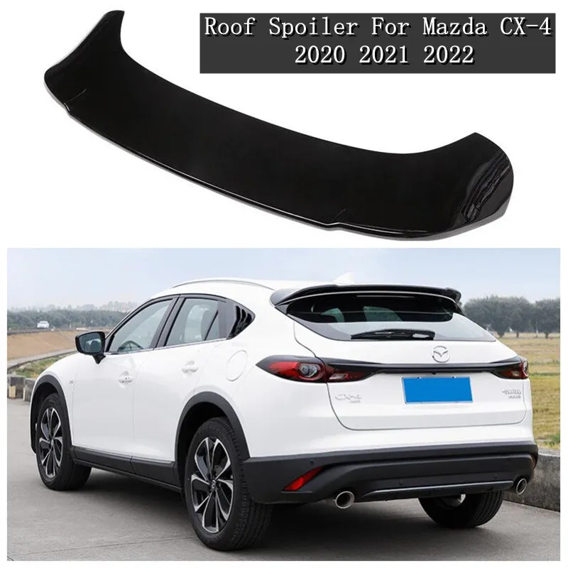 

For Mazda CX-4 2020 2021 2022 High Quality ABS paint Trunk Lip Roof Spoiler