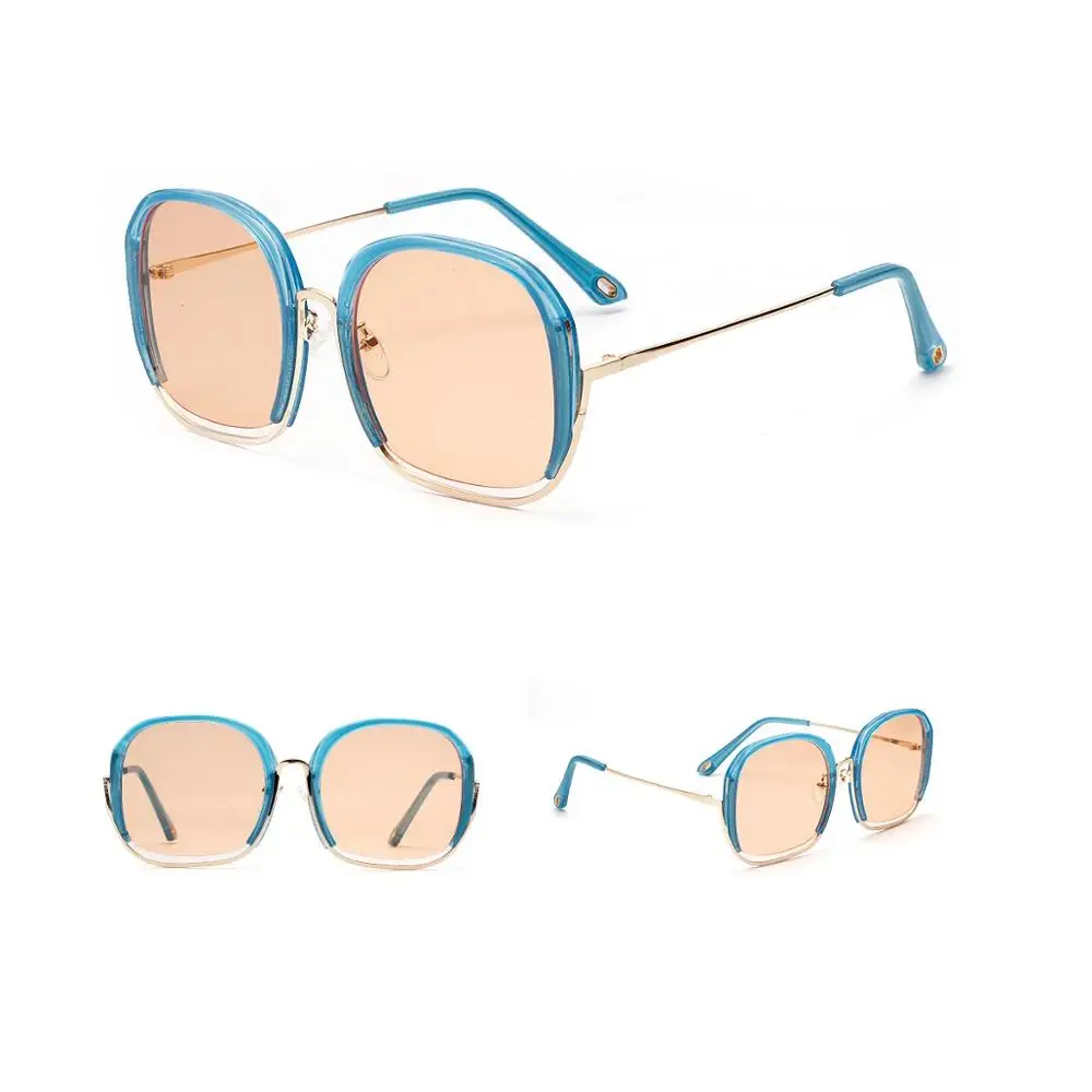 Солнцезащитные очки в винтажном стиле UV400 для мужчин и женщин квадратные большие