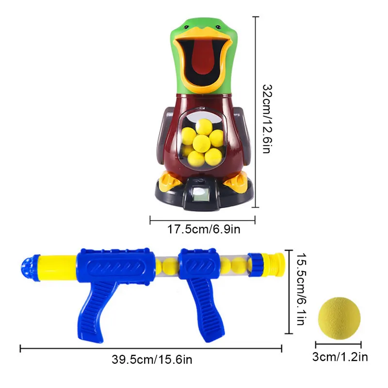 

Interesting Soft Bullet Gun Score Target Duck Kids Shooting Toys Shooter Foam Ball Battle Educational Air Power Popper Xmas Gift