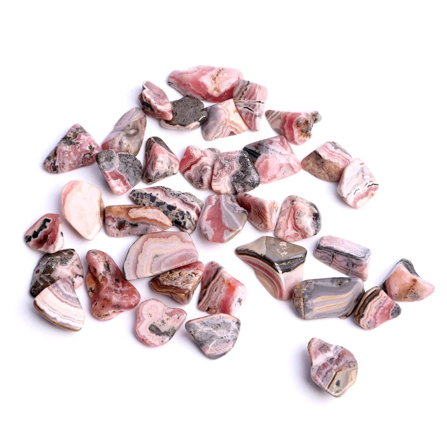 

100g Natural Red Rhodochrosite Gravels Tumbled Polished Strip Crystal Quartz Chips Rock Stone Specimen Minerals Healing