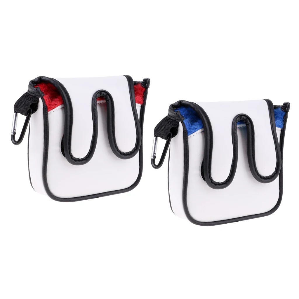 

Waterproof PU Square Mallet Putter Cover Headcover Protector With Carabiner for Women Men