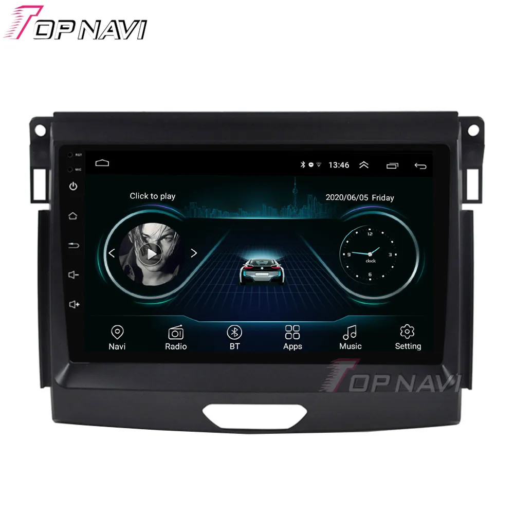 

9 Inch IPS Touch Screen GPS Navigator Car DVD GPS Player For Ford Ranger 2015 2016 2017 Car Android 9.0 Auto Radio Video