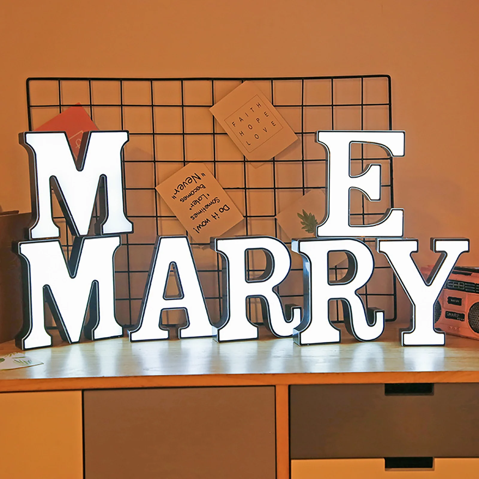

Alphabet Letter LED Lights Luminous Number Lamp Decor Night Light For Home Wedding Birthday Christmas Party Decoration Lamp
