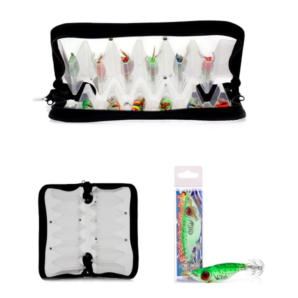 

1/12pcs Fishing Lures Squid Jig Fishing Wood Shrimp Lure Squid Cuttlefish Jig Lure Baits Iscas Pesca Fishinig Tackle Accessories
