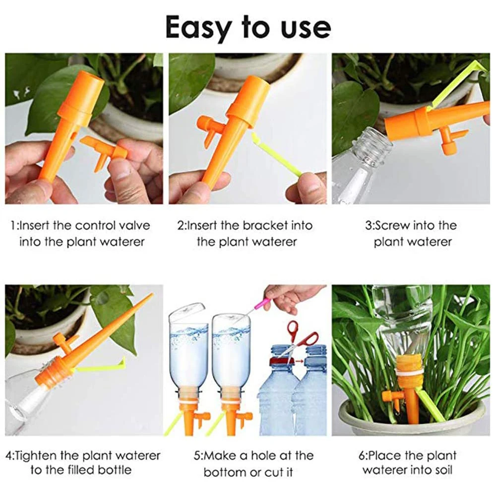 Newest Automatic Drip Irrigation System Garden Watering Spike For Plants Flower Waterers Bottle | Дом и сад