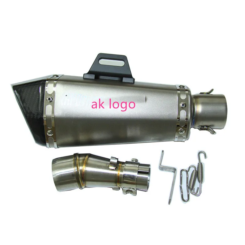 51 мм Универсальная мотоциклетная выхлопная труба из углеродного волокна для