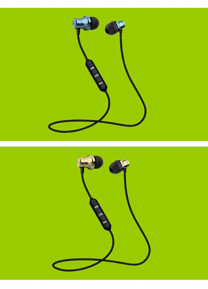 Магнитные аттракционы Bluetooth наушники гарнитура Sweatproof спортивные наушники с кабелем Молодежные наушники Встроенный микрофон беспроводные наушники