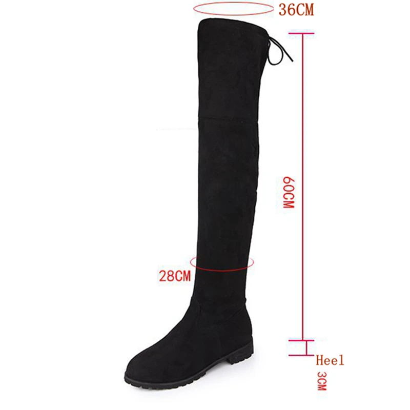 

2019 Over-the-knee Boots Suede Thigh High Boots Women High Boots Female Winter Women Boots Winter Shoes Women Plus Size Footwear