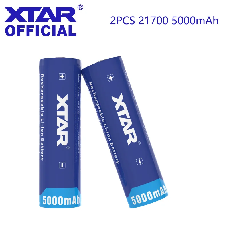 XTAR 3,6 V 10A Батарея 21700 5000 мА/ч, топ на пуговицах для Батарея Перезаряжаемые литий-ионные батареи сотового INR21700-50E Батарея для фонарей