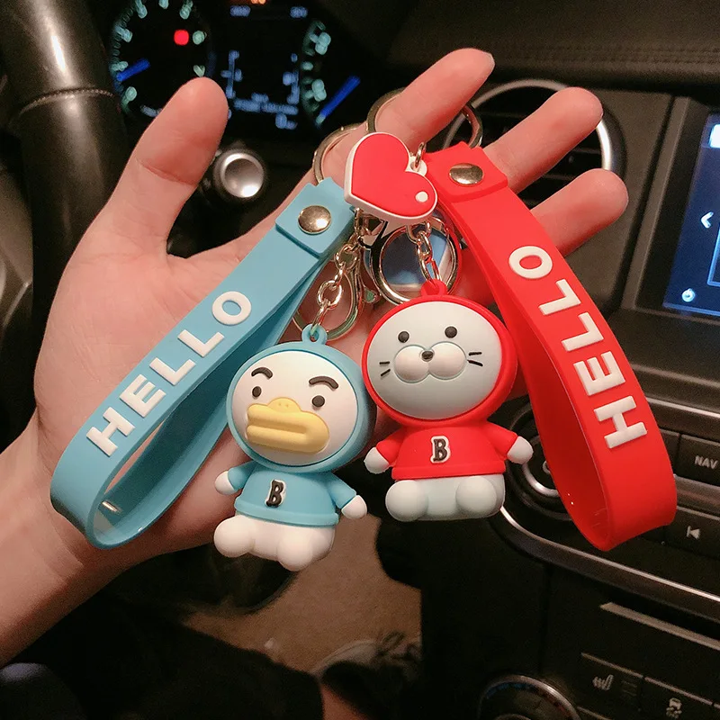 

Cartoon Doll Keychain Pendant Couple Car Key Pendant Student Schoolbag Pendant Girl Decoration Small Exquisite Accessories Gift
