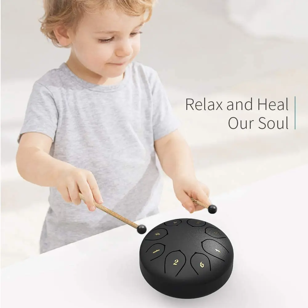 глюкофон барабан Стальной для языка 8 нот 6 дюймов металлический ручной набор