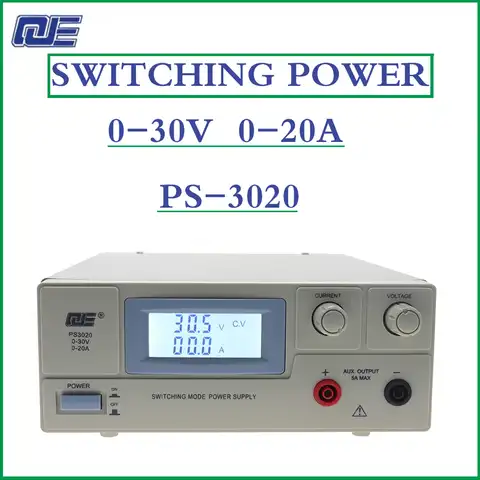 Переключатель QJE PS3020, регулируемый постоянный ток и источник постоянного тока 0-30 в 0-20 А, высокоточная регулируемая подача питания
