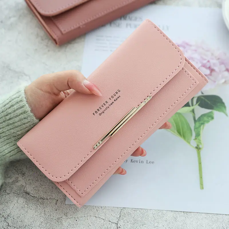 Высококачественный складной женский кошелек с 3 отделениями Женский брендовый