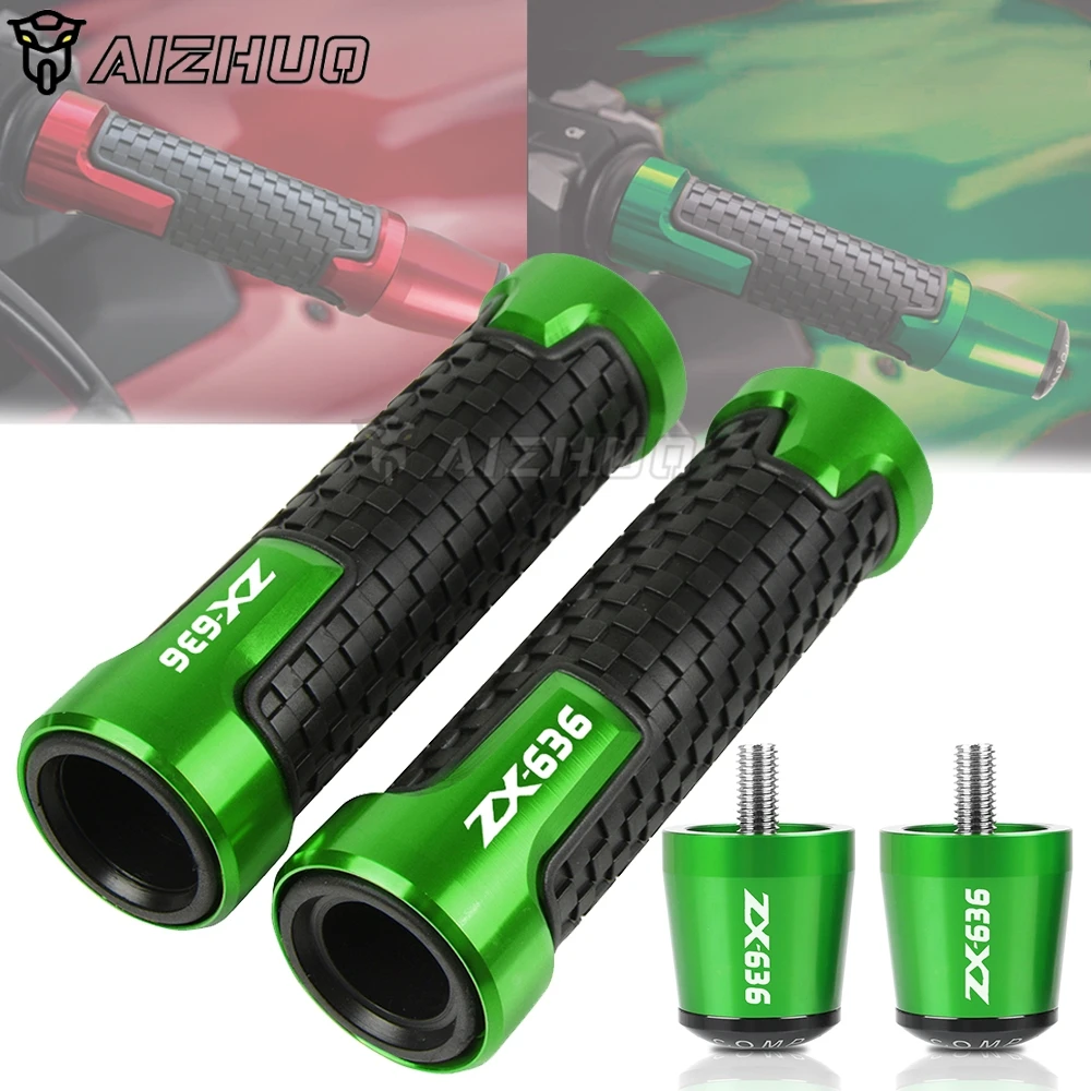

Рукоятка Крышка Заглушка для KAWASAKI ZX636 ZX 636 2019-2020 мотоцикл 7/8 ''22 мм ручки заканчивается ZX-636 ZX636 логотип