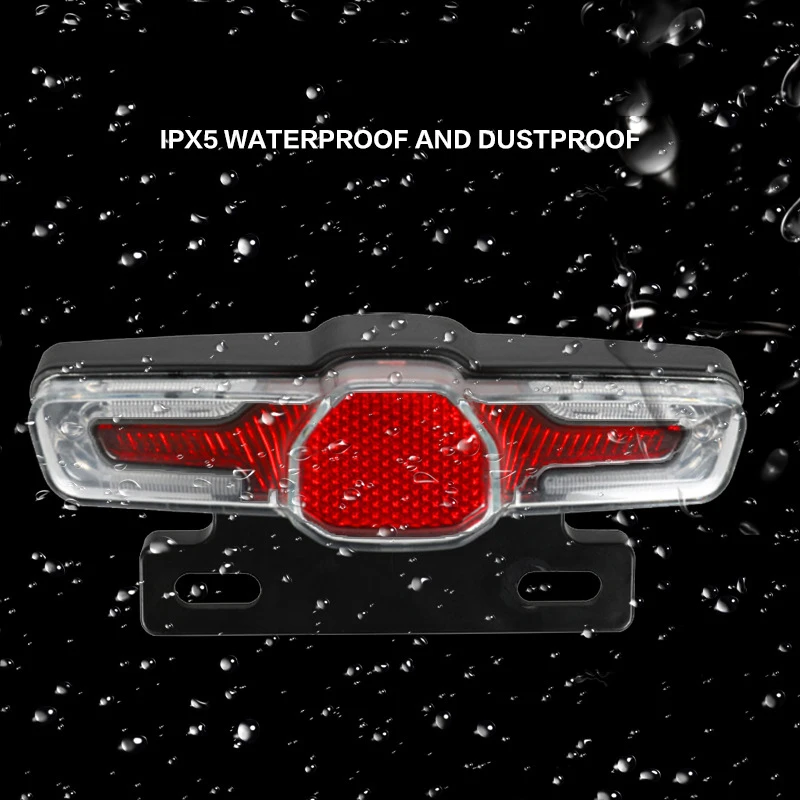 

3 in 1 LED Bike Taillight with Multiple Modes for Day and Night Safety IP54 Waterproof Anti-Dust Safe Light for Bicycle H-best