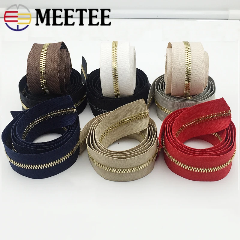 1/2 ярдов металлические застежки-молнии рулон высокое качество зубы двойной