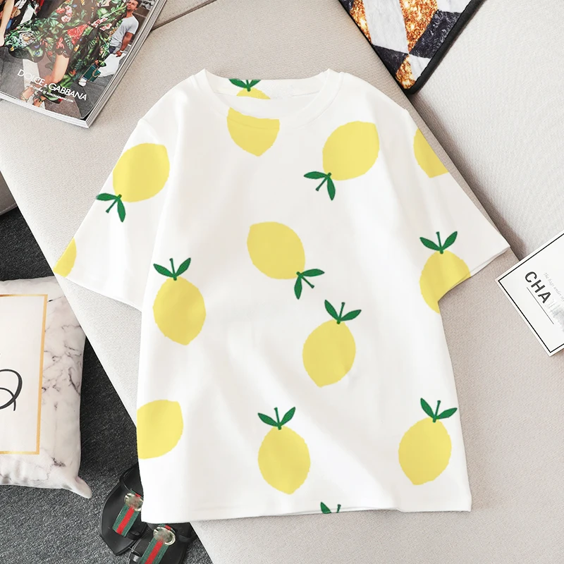 Футболка женская оверсайз с коротким рукавом модный 3d топ в стиле Харадзюку