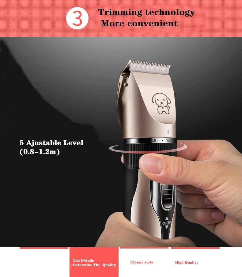 

Pet Dog Hair Clippers Grooming Electric Scissor Dogs Cutter Rechargeable Cordless Shaver Low Noise Haircut Tool New 2021 Trimmer