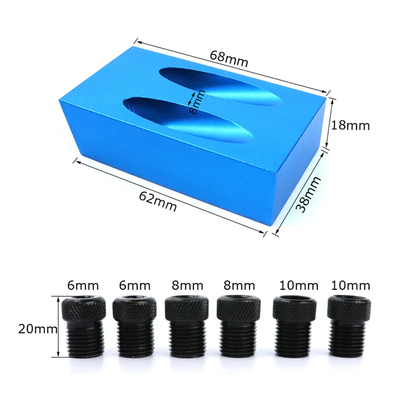 Промо-акция! Деревообрабатывающий карман отверстие джиг комплект 6/8/10 мм угол