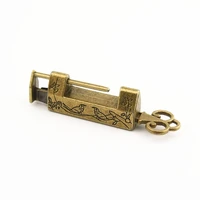 1pcs zinc alloy chinese retro old locks antique padlock with keyer for jewelry wooden boxs suitcase drawer furniture hardwares