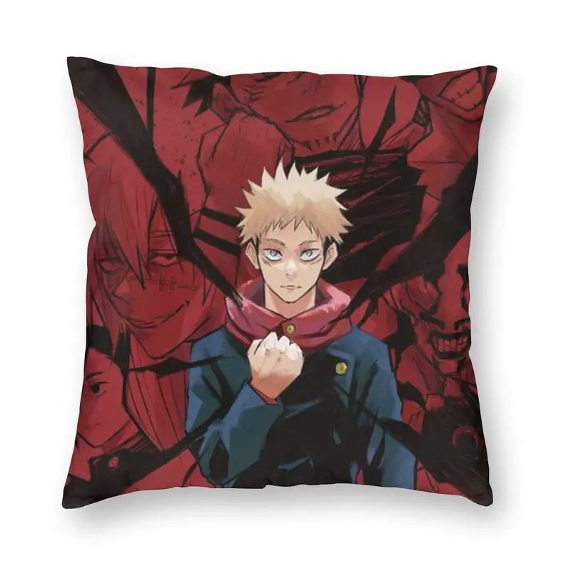 

Luxury Jujutsu Kaisen Throw Pillow Case Decoration Yuji Itadori Anime Manga Cushion Cover 45x45cm Pillowcover for Living Room