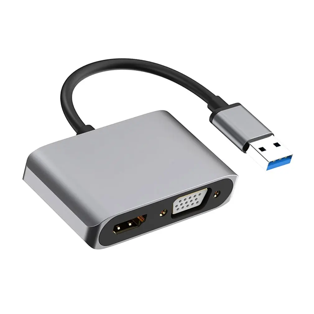 

Адаптер VGA 3 в 1, USB 3,0/HDMI, 4K, мультидисплей, для ОС Windows 7/8/10