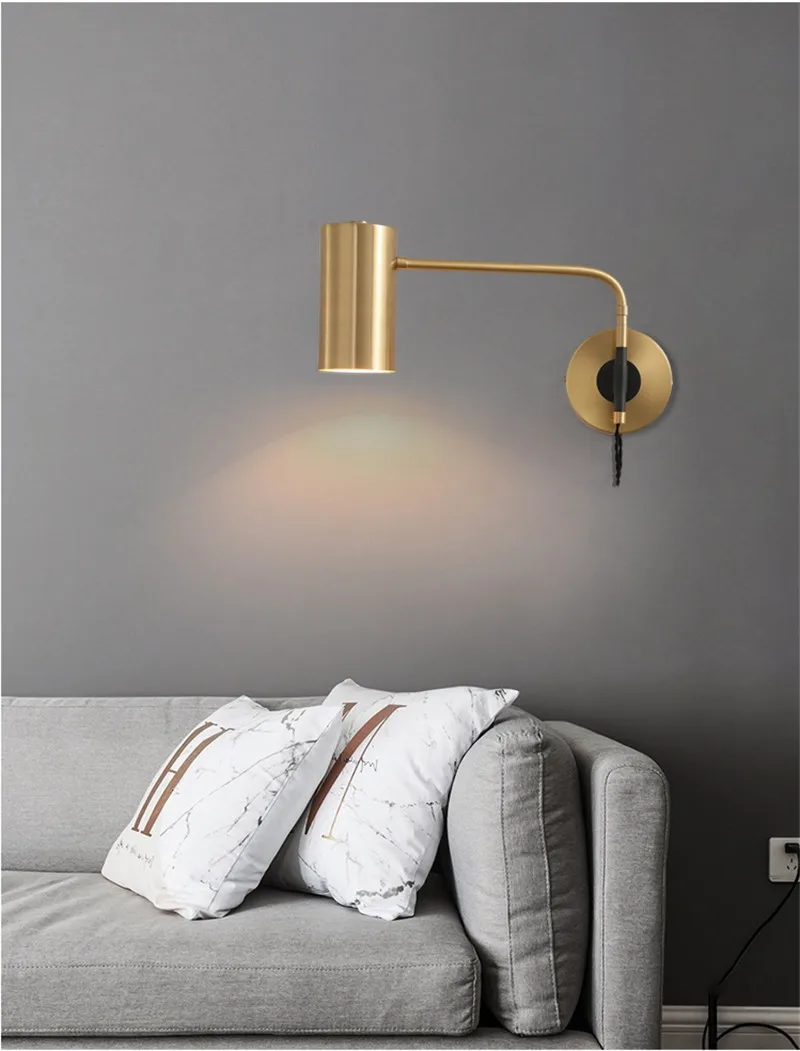 

Luxury Gold Metal Wall Lamps Modern Creative Wall Lights For Art Study Bedroom Living Room Home Decoration Wall Sconces WA225