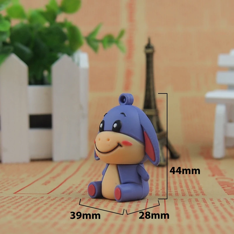 Горячая продажа мультфильм милый тиггер ослик и пчела серии USB флешка 128 МБ 32 Гб 64