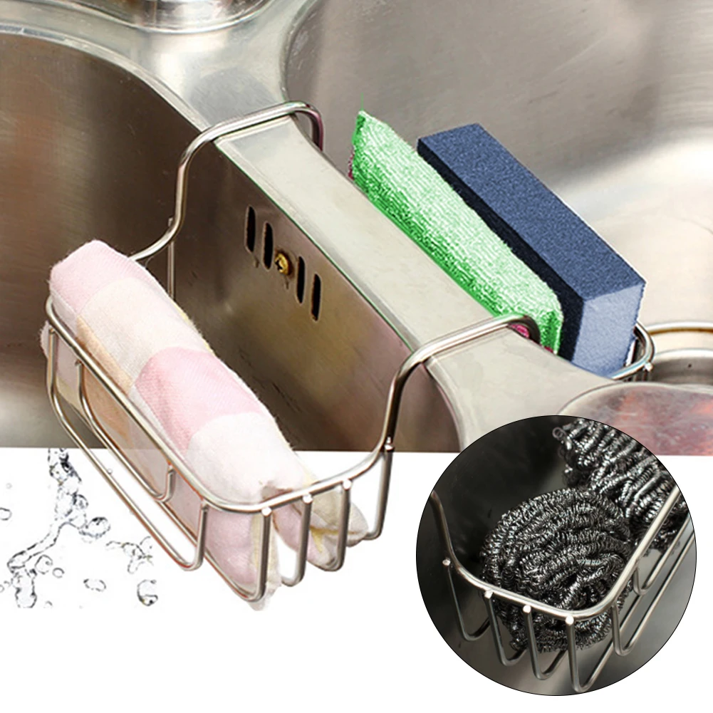 Кухня стеллаж для хранения Нержавеющая сталь 2-сторонний умывальник нержавеющей