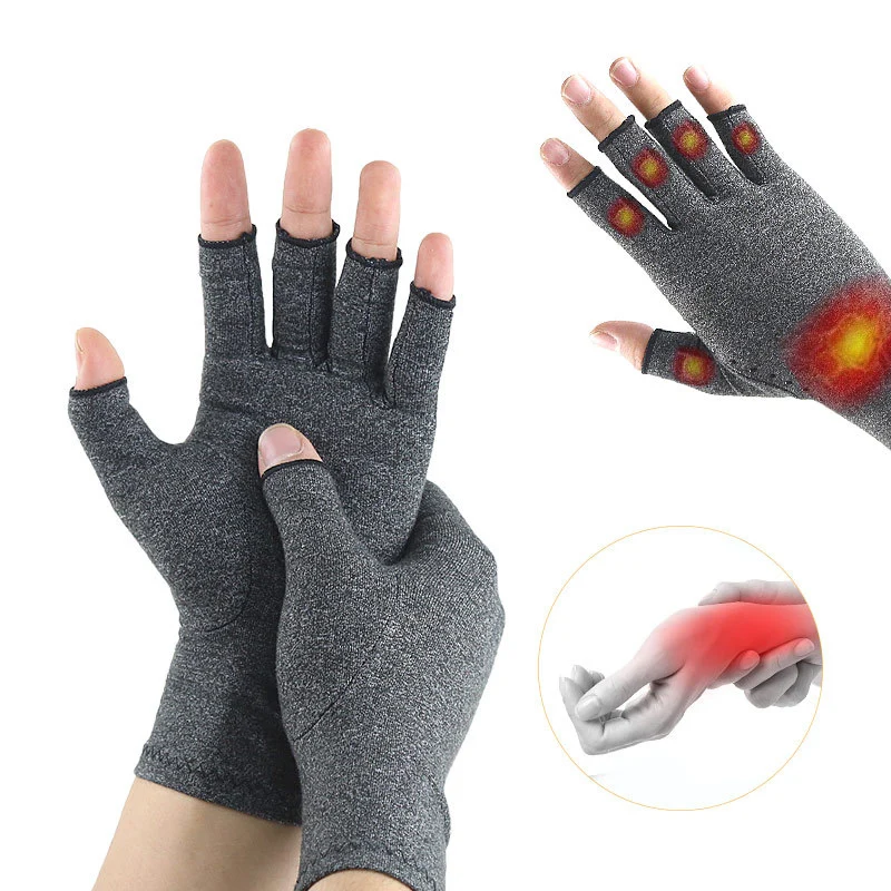 

1 Pair Compression Arthritis Gloves Relieve discomfort in finger joints Protective Gloves Therapy Open Fingers Wrist Wraps Glove