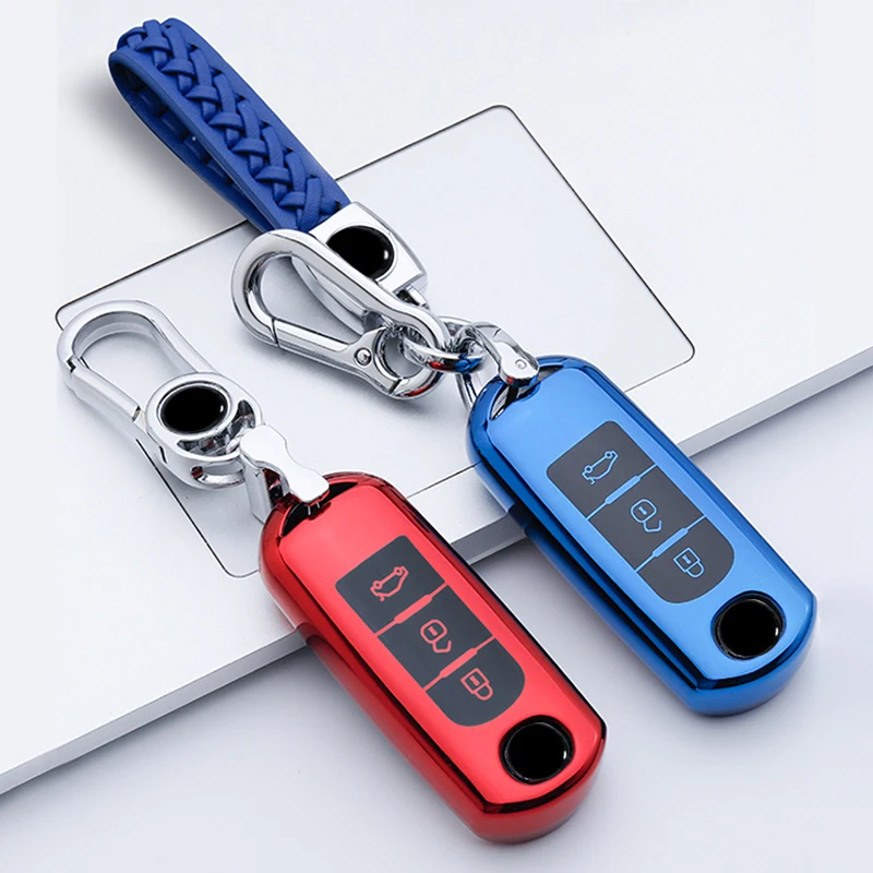 

Soft TPU Car Remote Key Cover Case Fob For Mazda 2 3 5 6 Axela CX-4 CX-5 CX-7 CX-9 CX-3 CX5 CX8 2/3 Buttons Auto Smart Key Shell