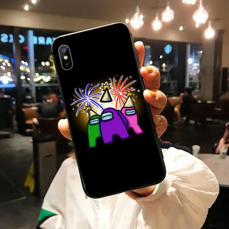 

Among Us game Cute astronaut Phone Case for iPhone 11 12 pro XS MAX 8 7 6 6S Plus X 5S SE 2020 XR