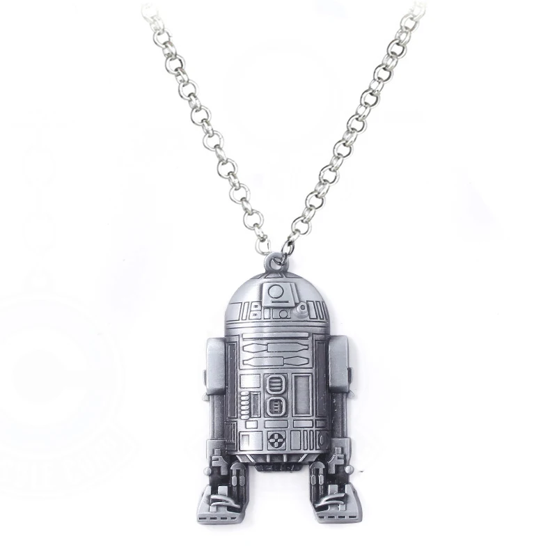 Космический корабль из «Звездных Войн» кулон ожерелье робот R2D2 Хан Solo колье поддержка прямой доставки - Окраска металла: N1