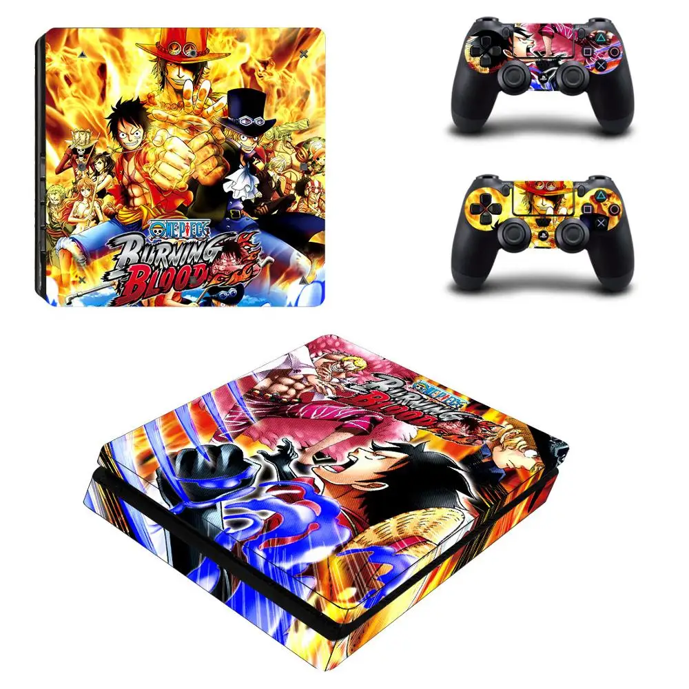 One piece PS4 Slim sticker s PS 4 Play station виниловые наклейки для playstation консоли и