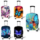 Красочный чехол с изображением бабочки подсказки, Защитные чехлы для девочек, эластичный женский чехол для путешествий, аксессуары для путешествий, 18-32 дюйма