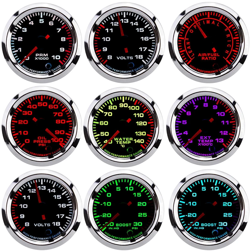 Манометр для масла измеритель температуры воды и с датчиком гонок 52 мм 7